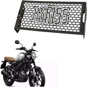 تصویر محافظ رادیاتور موتور سیکلت یاماها XSR 155 مشکی مات مشبک Radiator Protector XSR155 Black Motorcycle Radiator Guard Protector Grille 