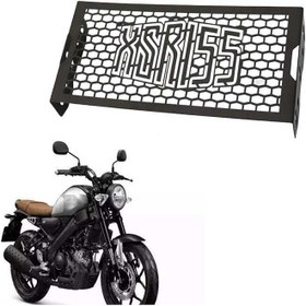 تصویر محافظ رادیاتور موتور سیکلت یاماها XSR 155 مشکی مات مشبک Radiator Protector XSR155 Black Motorcycle Radiator Guard Protector Grille 