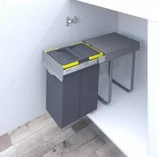 تصویر سطل زباله کابینتی پلاتین مدل 3611 ظرفیت ۲۰ لیتر 