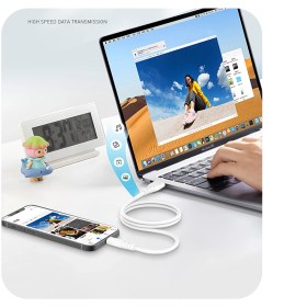 تصویر کابل USB-C رسی مدل RTC-P09CC یک و نیم متری Recci Data Cable Silicon USB-C150cm 65W PD RTC-P09CC