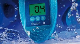 تصویر کلر سنج دیجیتال و پرتابل Scuba II لاویباند آکوالیتیک ارجینال آلمان Scuba II Pool Tester for Chlorine and pH Value from Test All Water