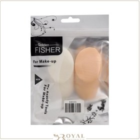 تصویر پد آرایشی سوسیسی گلدن فیشر 2 عددی Golden Fisher Sausage sponge 2Pcs