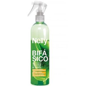 تصویر اسپری دو فاز موهای فر و مجعد حاوی عصاره چای سبز نلی NELLY مدل ULTRA RIZOS حجم 400 میل TOW-PHASE CONDITIONER ULTRA RIZOS NELLY 400 ml