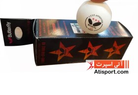 تصویر توپ پینگ پنگ 3تایی Butterfly three star ball40 