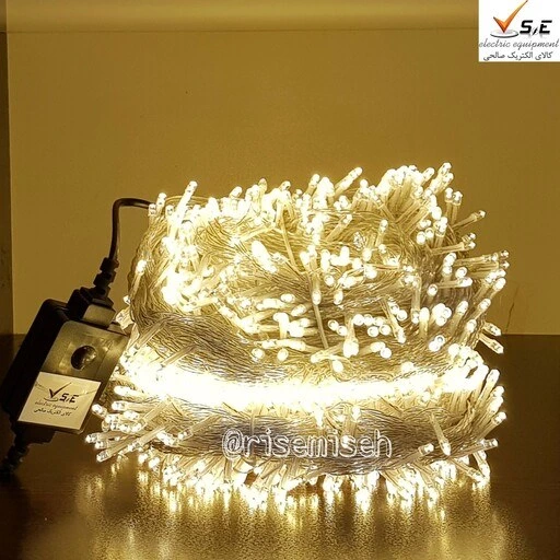 خرید و قیمت ریسه سوزنی 100 متری 1000 لامپ led ضد آب 24 ولت آفتابی یک ...