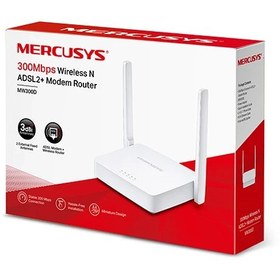 تصویر مودم روتر ADSL2 بی‌ سیم مرکوسیس مدل MW300D - (کارکرده تمیز) MERCUSYS ADSL2+ Wireless Router MW300D