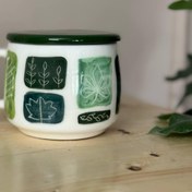 تصویر ماگ موزه برگ ها خرید ماگ پینترستی سرامیکی موزه برگ ها