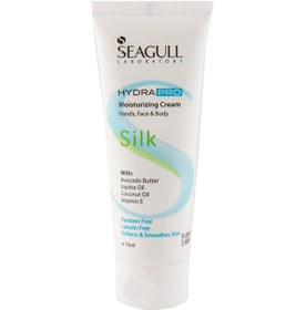 تصویر کرم مرطوب کننده سی گل مدل Silk مناسب دست و صورت و بدن 75 میل Silk Moisturizing Cream For Hands Face & Body 75ml SEAGULL