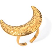 تصویر انگشتر طرح ماه روکش طلا 