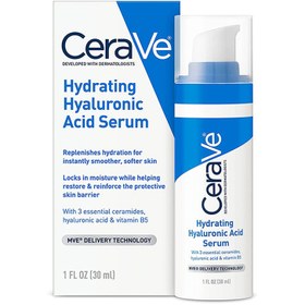 تصویر سرم آبرسان هیالورونیک اسید سراوی 30 میل اصل CeraVe Hydrating Hyaluronic Acid Serum 30ml