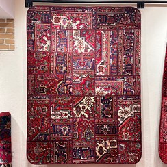 تصویر کلاژ فرش دستبافت سه متری مدل چهل تکه کد 1509 Handwoven patchwork rug - Code 1509