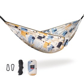 تصویر ننو - تخت آویز دو نفره طرح دار نیچرهایک Naturehike camping hammock – Glamping 