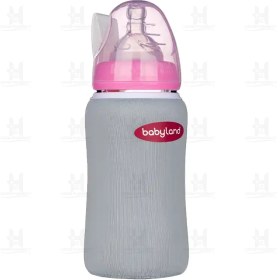 تصویر شیشه شیر پیرکس کاوردار بیبی لند کد 353 حجم 150 میلی لیتر Baby Land Milk Bottle Code 353 150ml