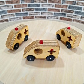 تصویر آمبولانس چوبی Wooden ambulance