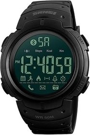 تصویر Skmei Mens Sport Smart Watch Skmei Brand Pedometer از راه دور دوربین کالری بلوتوث یادآوری ساعتهای دیجیتال مچی های دیجیتال Skmei Mens Sport Smart Watch SKMEI Brand Pedometer Remote Camera Calorie Bluetooth Smartwatch Reminder Digital Wristwatches -Black