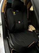 تصویر روکش صندلی پژو ۴۰۵ مدل گوچی برزنتی با پد گودی کمری 