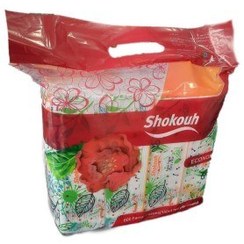 تصویر دستمال کاغذی اقتصادی 4 عددی (300 برگ) گلدار شکوه 