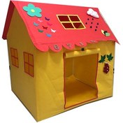 تصویر چادر بازی کودک طرح گل و پروانه 