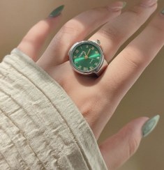 تصویر ساعت انگشتری صفحه دایره کیوت - 10 