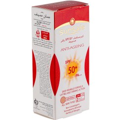 تصویر کرم ضد آفتاب سان سیف رنگی بژ روشن | ضد چروک | انواع پوست ( اصل , انقضا 1407/02 , قسطی , ارسال یک روزه ) 