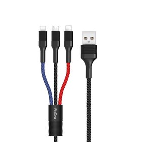 تصویر کابل شارژ 3 منظوره پرووان مدل PCC280 ProOne PCC280 3 in 1 Charging Cable