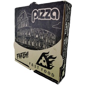 تصویر جعبه پیتزا خانواده32سانت چاپ دار مقوایی کد 5355 