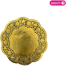 تصویر دستمال کیک گرد طلائی 100 عددی 