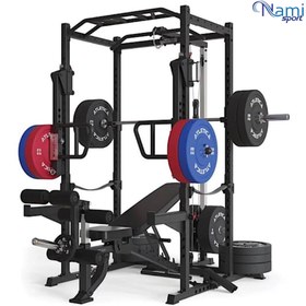 تصویر پاور رک یا سازه کراس فیت چند منظوره Power rack or multipurpose crossfit structure NS1023 