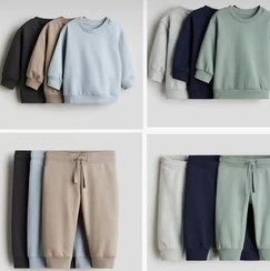 تصویر ست لباس پسرانه مدل اچ اند ام سایز چهار ماهه تا سه سال - زغالی / 9 تا 12 ماه 