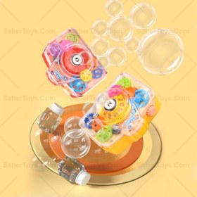 تصویر دوربین حبابساز چرخ دنده ای موزیکال و چراغدار GEAR BUBBLE MACHINE