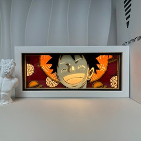 تصویر تابلو لایت باکس انیمه ای لوفی وان پیس|One Piece Luffy Smile Light Box 