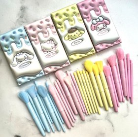 تصویر ست براش ۵تیکه کرومی - سبز 