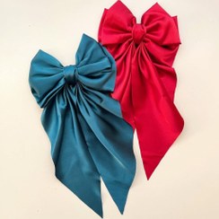 تصویر پاپیون مخمل قرمز خوشرنگ سایز کوچک پاپیون قرمز 