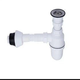 تصویر سیفون روشویی وظرفشویی مدل تک لگن 