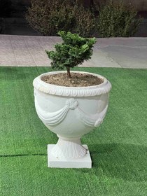 تصویر گلدان بتنی مدل پرده ای Pardei