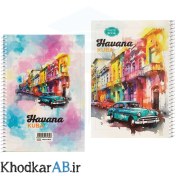 تصویر دفتر زبان 3 خط سیمی طلقی کلاسیک 50 برگ 