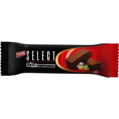 تصویر ویفر با کرم کاکائویی تلخ فندقی 7 لایه سلکت کوپا - 12 عدد 