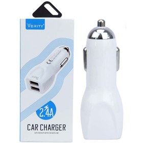 تصویر شارژر فندکی Verity C-1115 12W 2.4A + کابل میکرو یو اس بی Verity C-1115 12W 2.4A 2Port Car Charger With Micro USB Cable