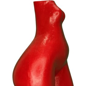 تصویر گلدان نیم تنه قرمز 