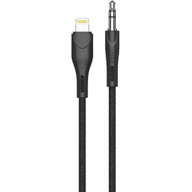 تصویر تبدیل AUX به لایتنینگ گرین AUX to Lightning Cable یک و دودهم متری AUX to Lightning Cable 1.2M