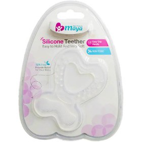 تصویر دندانگیر سیلیکونی طرح قلب مایا Maya Medical Teether code:4542/2