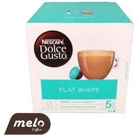 تصویر کپسول قهوه دولچه گوستو 16عددی مدل Flat white Nescafe Dolce Gusto Flat White Coffee Pods,16 Count