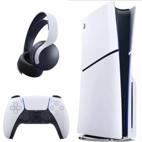 تصویر کنسول بازی سونی PS5 Slim استاندارد | به همراه هدست ا Playstation 5 Slim Drive + Headset Playstation 5 Slim Drive + Headset