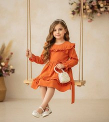 تصویر پیراهن چین دار پاپیون116026 