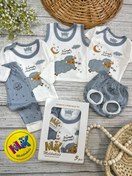 تصویر ست نوزادی پنج تکه طرح ببعی سایز ۰ تا ۳ ماه 