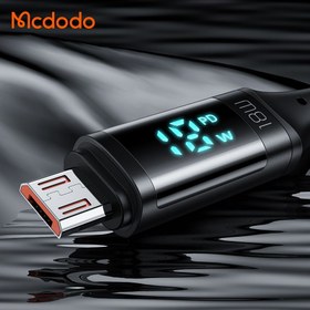 تصویر کابل شارژ سریع USB به میکرو 3 آمپر مک دودو مدل MCDODO CA-1070 نمایشگر دیجیتال 1.2متر 