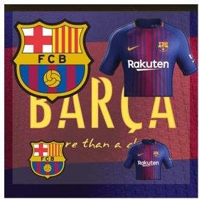 تصویر برچسب پلی استیشن 4 طرح بارسلونا بسته 4 عددی 