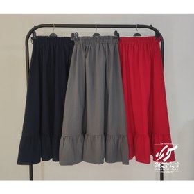 تصویر دامن چمان - زرشکی Linen skirt