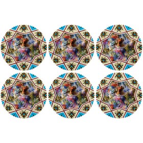 تصویر زیر لیوانی مدل C2-42409 بسته 6 عددی چند رنگ 