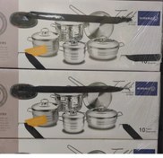 تصویر سرویس قابلمه کرکماز 9پارچه استیل(ارسال رایگان) 